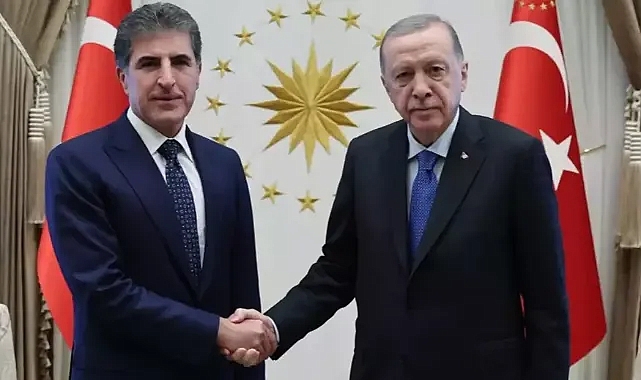 Erdoğan, Neçirvan Barzani ile Beştepe'de bir araya geldi