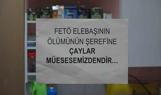 FETÖ'nün ölümüne sevinen esnaf çayları ücretsiz dağıttı