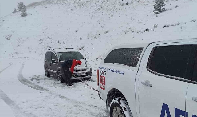 Giresun'da yayla yolunda mahsur kalan vatandaşlar kurtarıldı