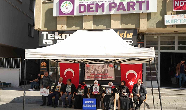 Muş'ta evlat nöbeti devam ediyor