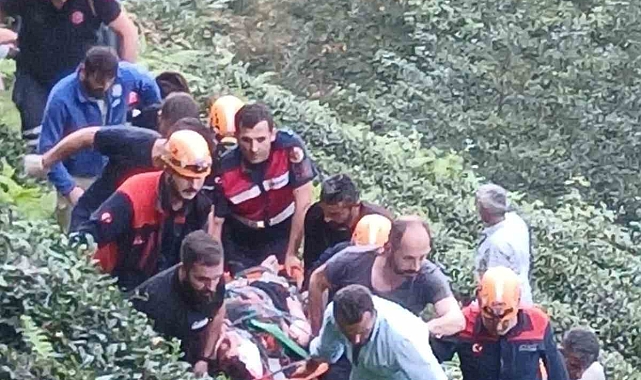 Rize'de uçuruma yuvarlanan araçtaki 1 kişi hayatını kaybetti