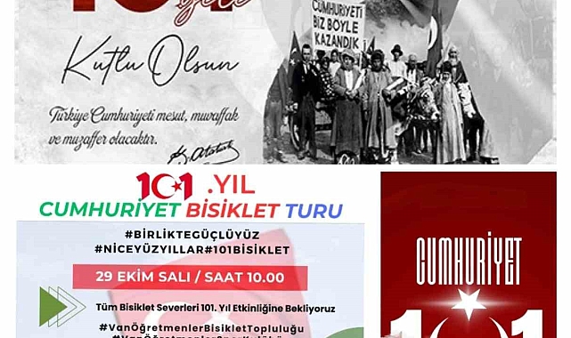Van'da 'Cumhuriyetimizin 101. Yılında 101 Pedal' etkinliği düzenliyor