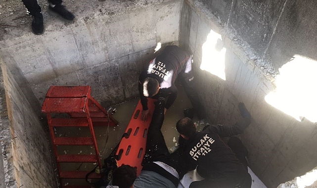 Beton zemine düşen işçi yaralandı