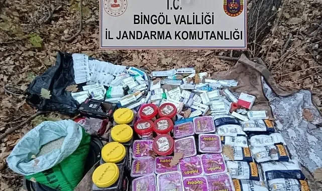 Bingöl'de bölücü terör örgütü PKK'ya ait yaşam malzemesi ele geçirildi