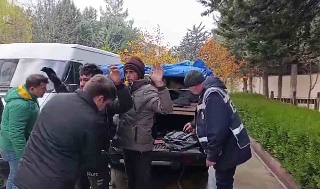 Boş arı kovanlarının altına saklanan 4 kaçak göçmen yakalandı