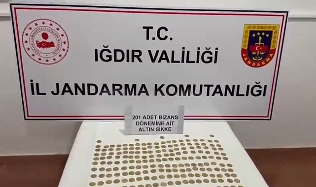 Iğdır'da 201 adet altın sikke ele geçirildi