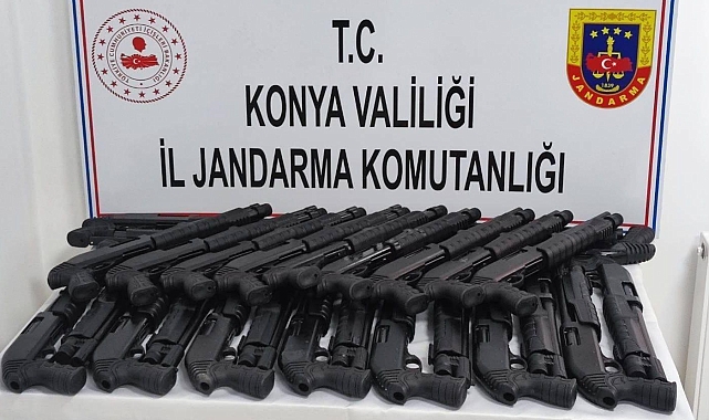Konya'da kaçak silah operasyonu