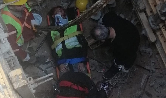 Yüksekten düşen genç işçi yaralandı