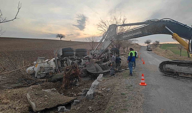Adıyaman'da Beton Mikser Kazası: Sürücü Sürpriz Bir Şekilde Kurtuldu