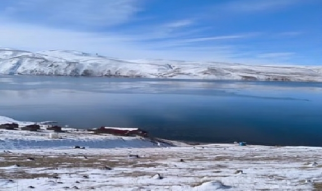 Ağrı Dağı'nın Eteğinde Donmuş Bir Tablo: Balıkgöl'ün Muhteşem Kış Manzarası