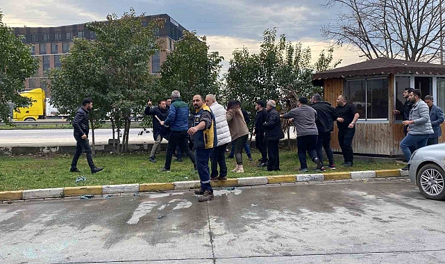Akaryakıt istasyonundaki dehşet anları