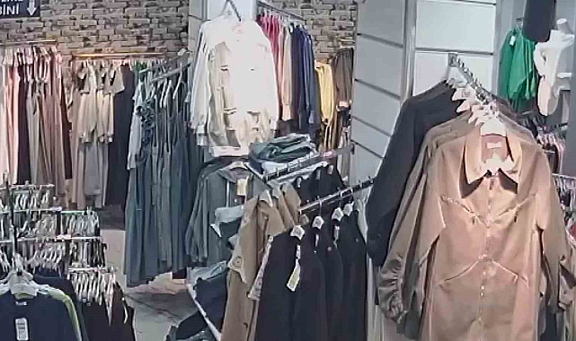 Akyazı'da Haylaz Kedi, Mağazadan Elbise Çaldı!