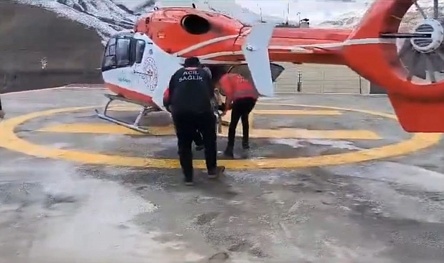 Bahçesaray'dan Van'a Hayat Uçuşu: Hamile Kadın Helikopterle Hastaneye Sevk Edildi