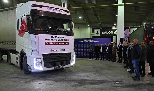 Bursa'dan Suriye'ye 24 yardım tırı yola çıktı
