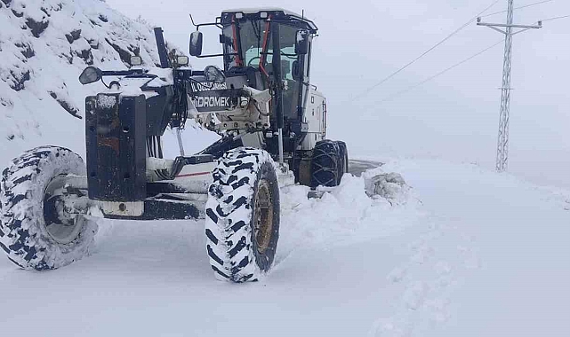 Elazığ'da Yaşanan Yoğun Kar Yağışı Sonucu 5 Köy Yolu Ulaşıma Kapandı
