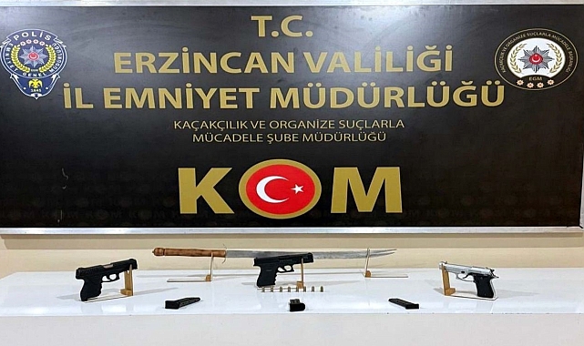 Erzincan'da Silah Operasyonu: 3 Şüpheli Yakalandı
