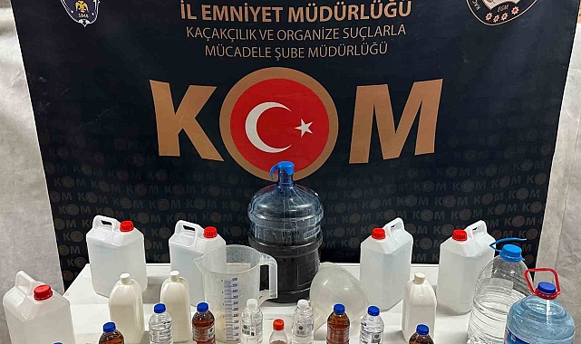 Eskişehir'de yapılan operasyonda, çok sayıda sahte alkol ele geçirildi