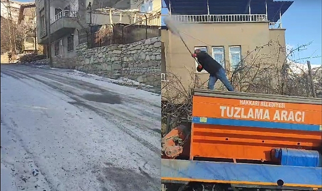 Hakkari'de, tuzlama çalışması başlatıldı
