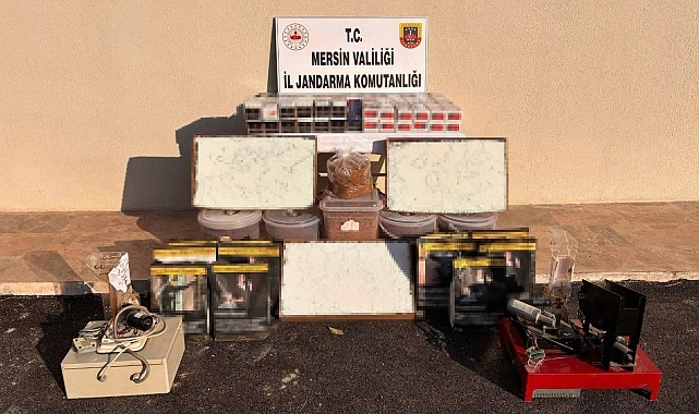 Mersin'de kaçak makaron operasyonu