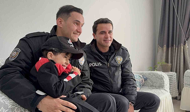 Minik Asaf'ın polis olma hayali gerçek oldu