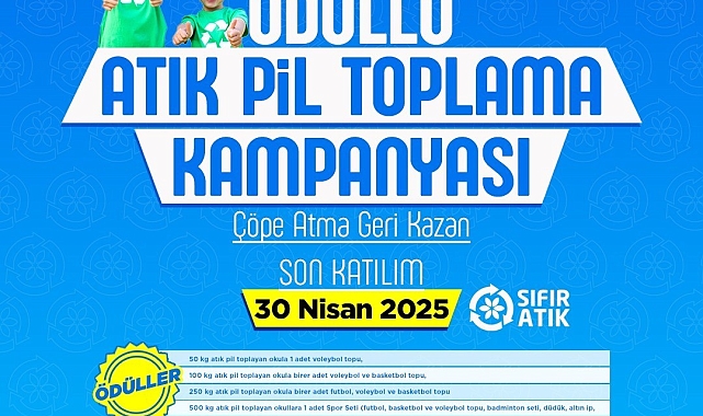 'Okullar Arası Ödüllü Atık Pil Toplama Kampanyası'