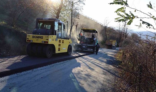 Ordu'da sıcak asfalt çalışmaları devam ediyor