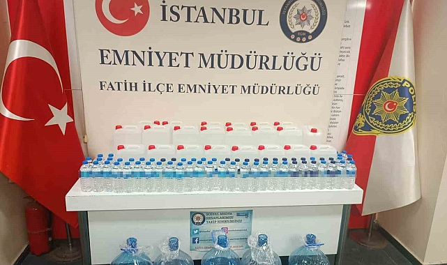 Sahte içki operasyonunda 155 litre sahte alkol ele geçirildi