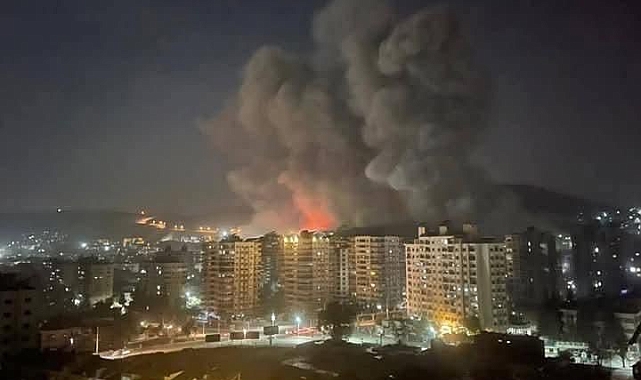Suriye'de yükselen alevler Mardin'den görüntülendi