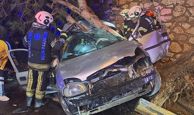 Ağaca çarpan otomobil hurdaya döndü, 2 genç hayatını kaybetti