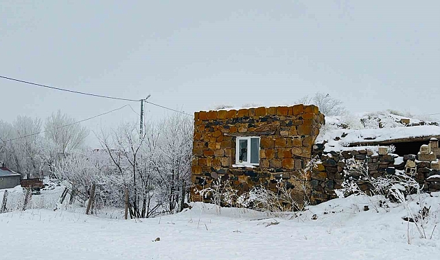 Ağrı'da kış manzarası göz kamaştırdı
