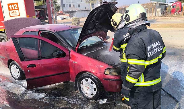 Batman'da Seyir Halindeki Otomobil Alev Alev Yandı