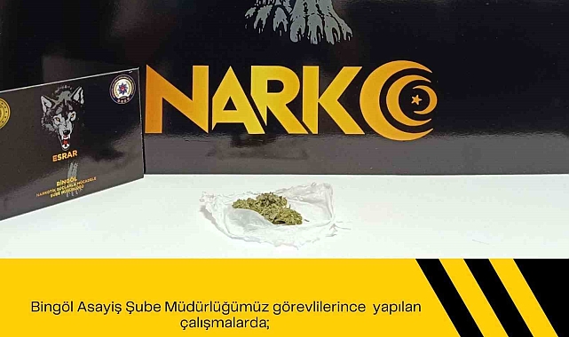 Bingöl'de Uyuşturucu Operasyonu: 2 Şüpheli Gözaltında