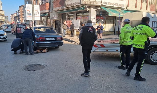 Iğdır'da, Azerbaycan plakalı aracın yakıt deposu delindi