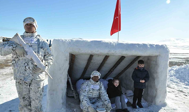 Kars'ta düzenlenen kış Tatbikatı 2025 nefesleri kesti
