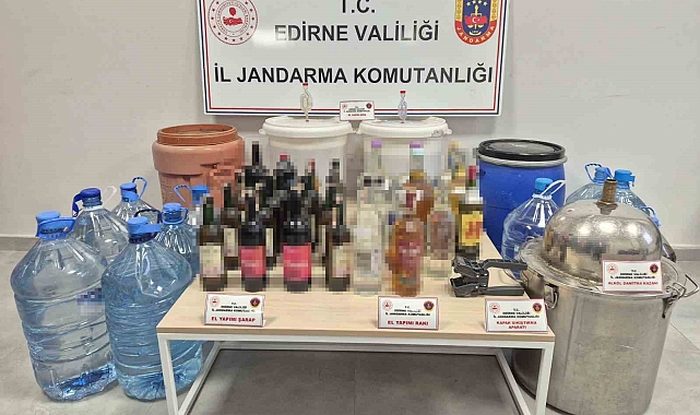 Keşan'da Sahte İçki Operasyonu: 384 Litre İçki Ele Geçirildi