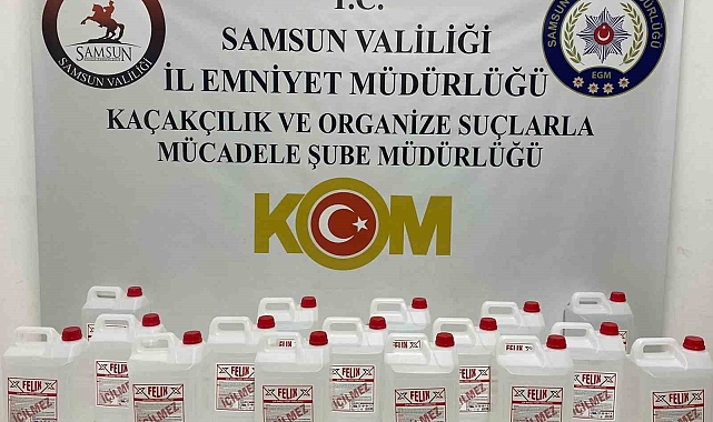 Samsun'da Kaçak Alkol Operasyonu: 80 Litre Etil Alkol Ele Geçirildi, 1 Gözaltı