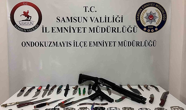 Samsun'da Silahlı Baskın ve Büyük Miktarda Silaha El Konulması