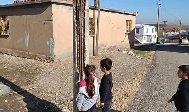 Silvan'da Tehlike Sinyal Veren Elektrik Direği!