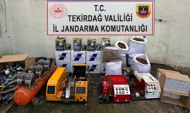 Tekirdağ'da Büyük Kaçak Tütün Operasyonu: 550 Bin TL Değerinde Malzeme Ele Geçirildi