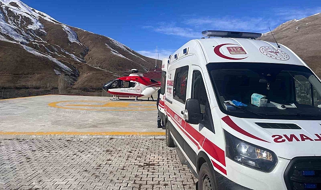 Van'da Yaşam Kurtaran Operasyon: Ambulans Helikopter İki Hastayı Taşıdı