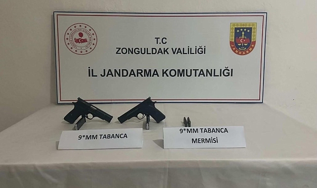 Zonguldak'ta Araçta Silah ve Fişek Ele Geçirildi: 2 Tutuklama