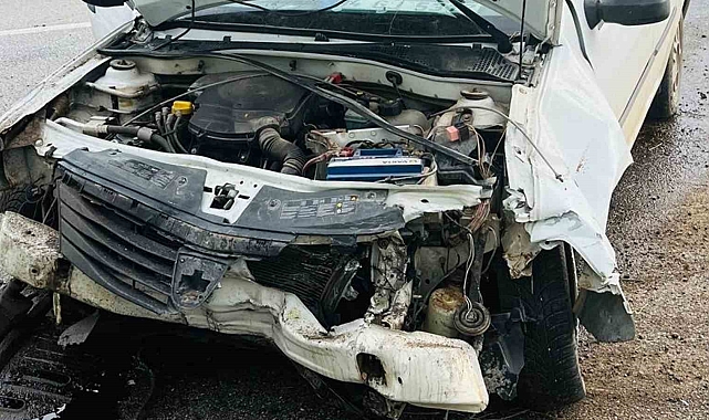 Alkollü sürücü otomobiliyle demir bariyerlere çarptı: 2 yaralı