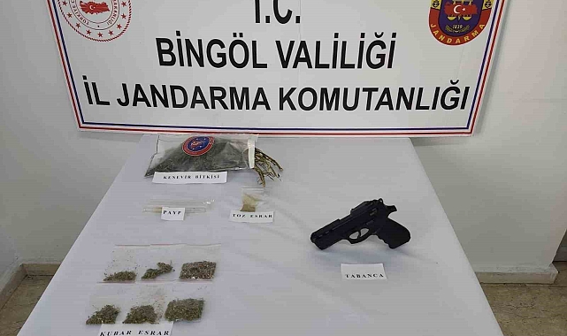 Bingöl'de Jandarmadan Operasyon: 8 Şüpheli Yakalandı, Uyuşturucu ve Tabanca Ele Geçirildi