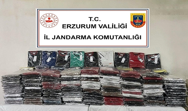 Erzurum'da Milyonluk Kaçak Tişört Operasyonu