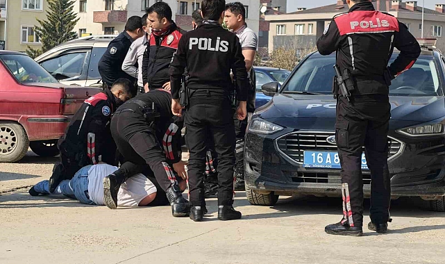 İnegöl'de Alkollü Sürücüden Polise Saldırı