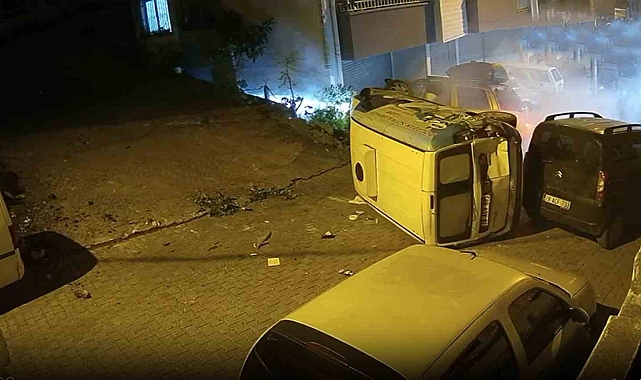 Kaza anı güvenlik kameralarına yansıdı