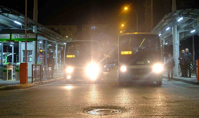 Şanlıurfa'da gece ulaşımı başladı