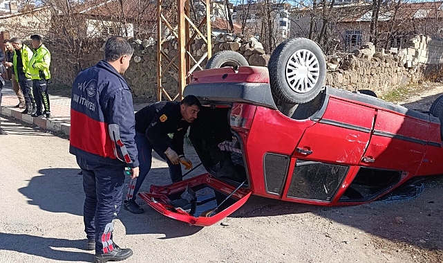 Van Erciş'te Otomobil Takla Attı! Sürücü Yaralandı
