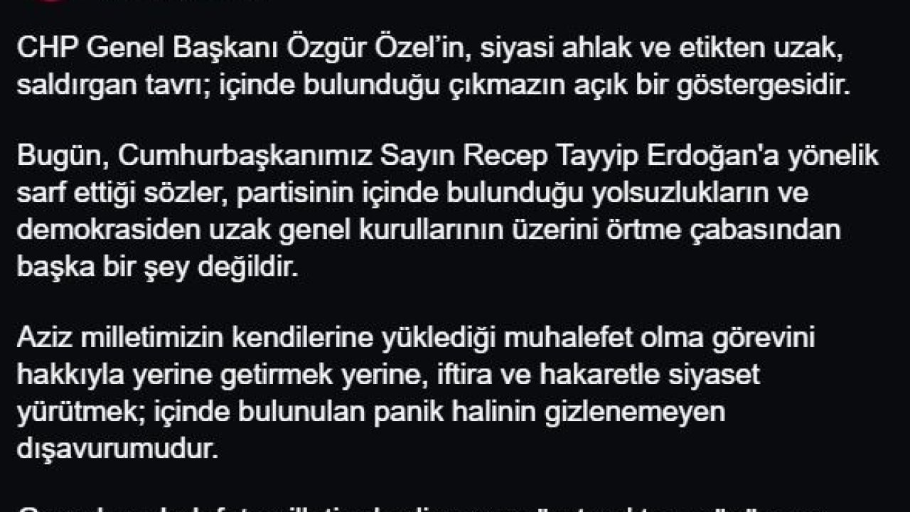 Bakan Yumaklı'dan CHP Genel Başkanı Özgür Özel'e Sert Yanıt
