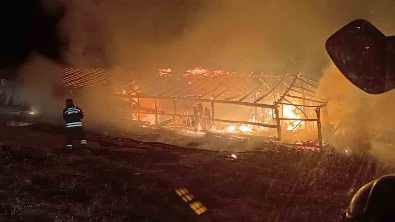 Muş'ta Ahır Yangını Paniğe Neden Oldu
